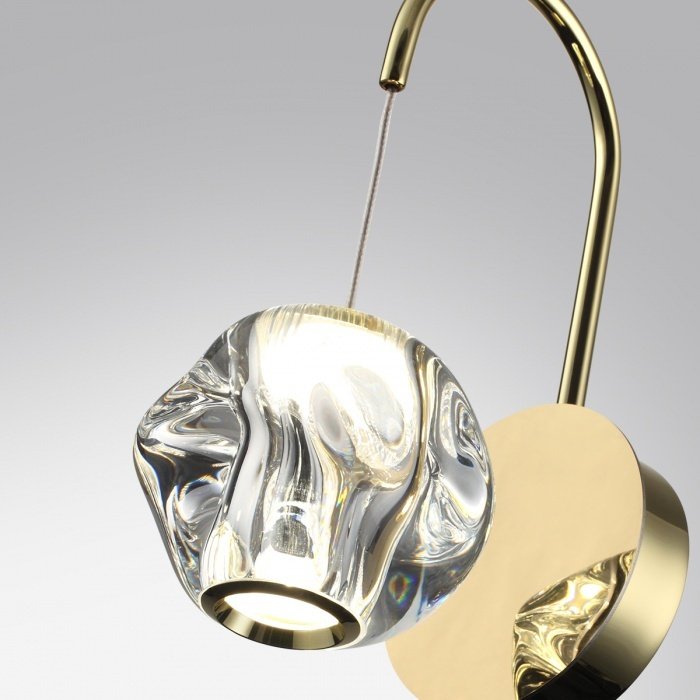 Бра настенный Odeon Light LED, золотистый, прозрачный купить,NaN