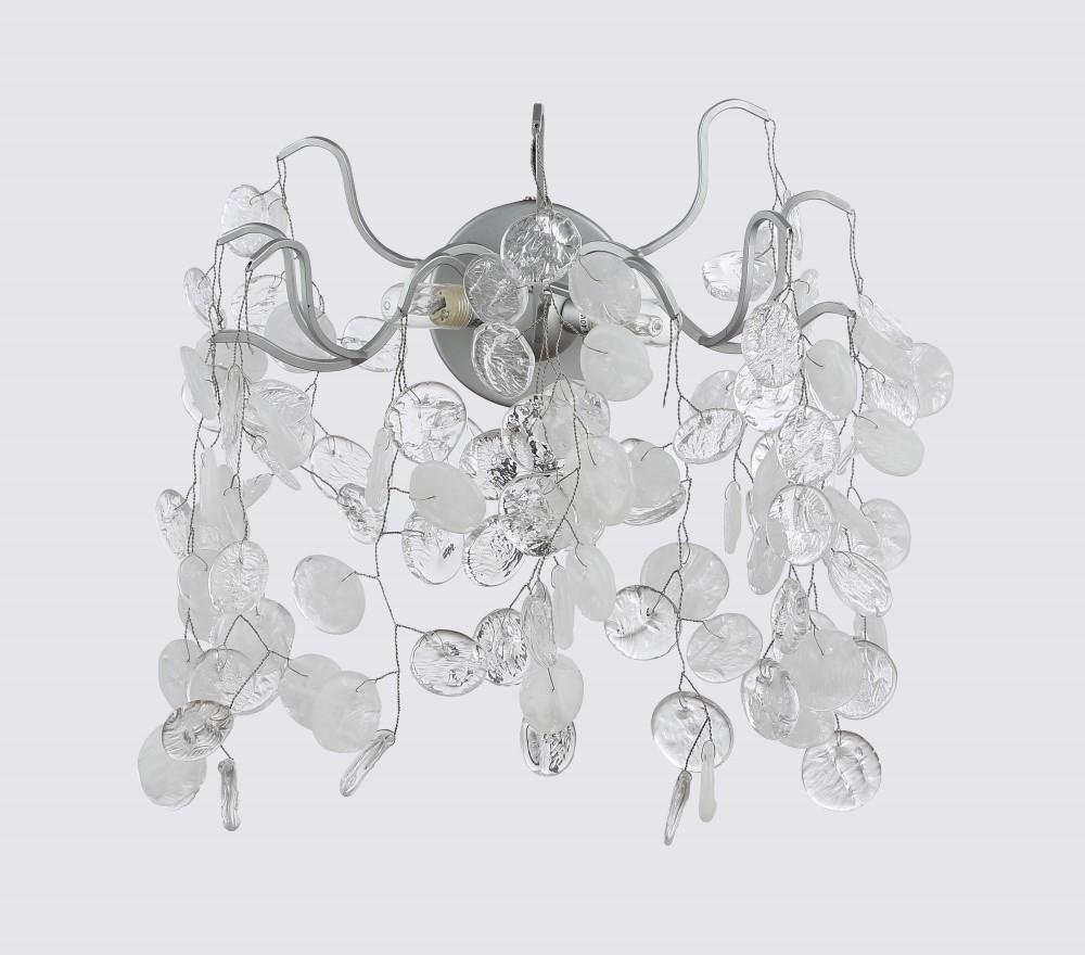 Бра настенный Crystal Lux G9, белый, серебристый, прозрачный купить,NaN
