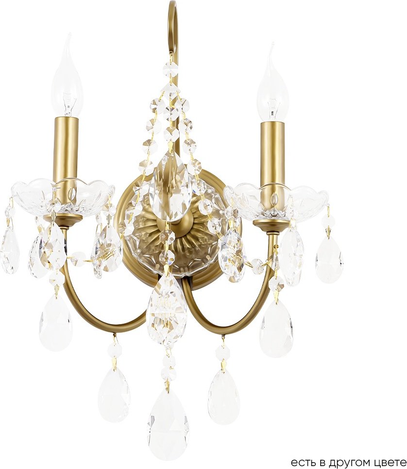 Бра настенный Crystal Lux Е14, золотистый, прозрачный купить,NaN