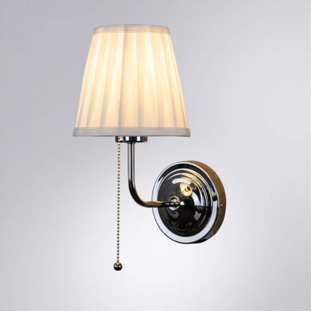 Бра настенный Arte Lamp E27, белый, серебристый купить,NaN