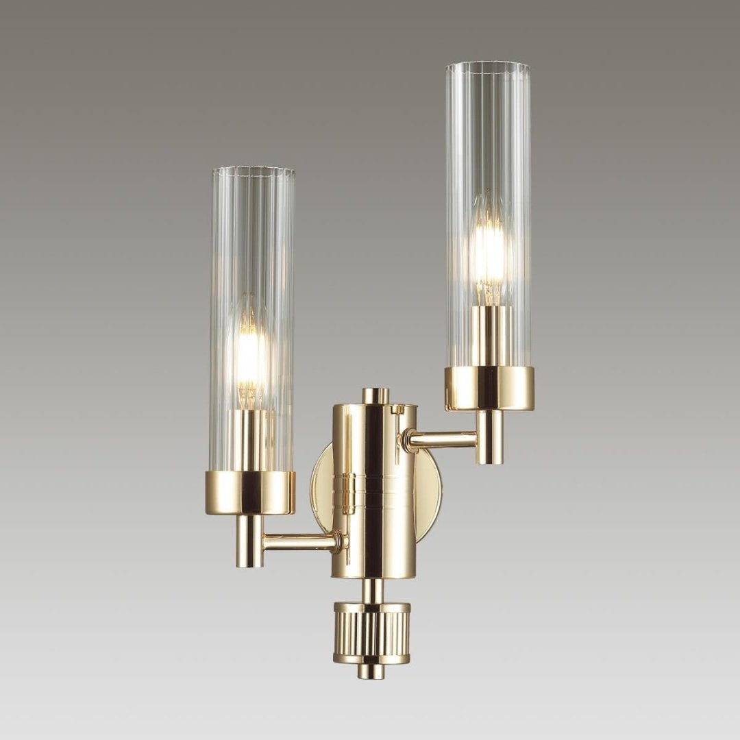 Бра настенный Lumion Е14, золотистый, прозрачный купить,NaN