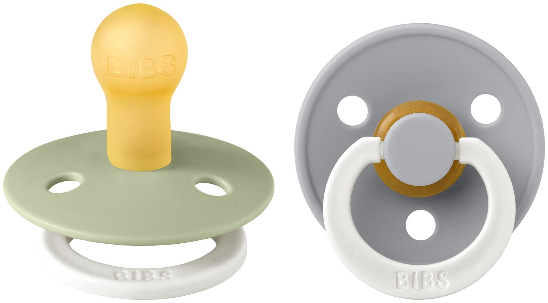 Набор ночных BIBS Colour Glow Sage/Cloud 0&#43; месяцев