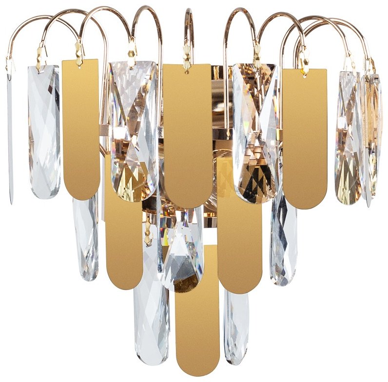 Бра настенный Arte Lamp E27, золотистый, прозрачный купить,NaN