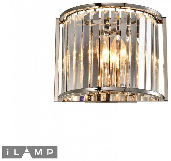 Бра настенный ILAMP E14, серебристый купить,NaN