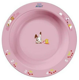 Тарелка Philips Avent SCF704/01 , пластик/резина, розовый
