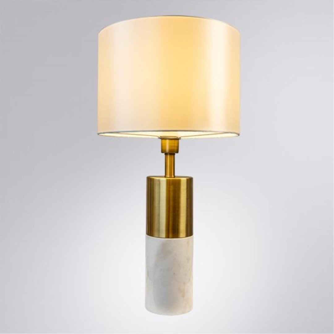 Настольная лампа Arte Lamp TIANYI A5054LT-1PB E27, 60 Вт, металл, мрамор, ткань купить,NaN
