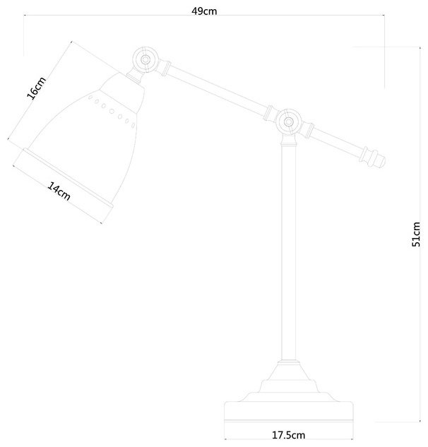 Настольная лампа Arte Lamp A2054LT-1BK E27, 60 Вт, металл купить,NaN