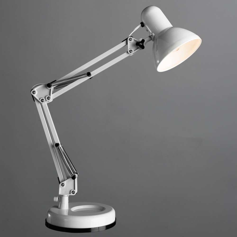 Настольная лампа Arte Lamp A1330LT-1WH E27, 40 Вт, металл купить,NaN