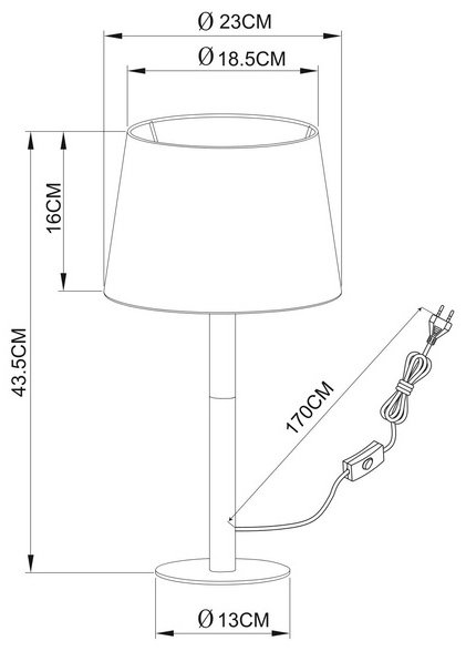 Настольная лампа Arte Lamp A2102LT-1WH E14, 40 Вт, металл, ткань купить,NaN