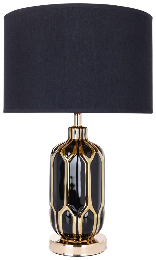 Настольная лампа Arte Lamp REVATI A4016LT-1BK E27, 40 Вт, металл, ткань, керамика купить,NaN