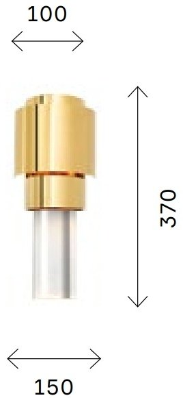 Светильник настенный ST Luce E14 40 Вт золотистый, прозрачный купить,NaN