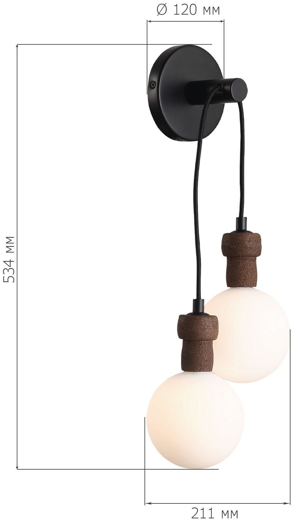 Светильник настенный ST Luce G9 5 Вт черный купить,NaN