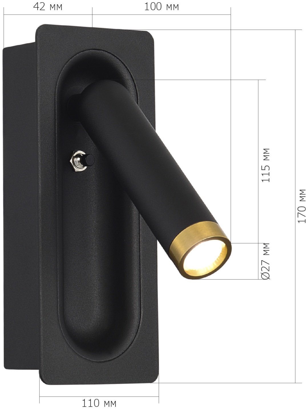 Светильник настенный ST Luce LED 3 Вт черный купить,NaN