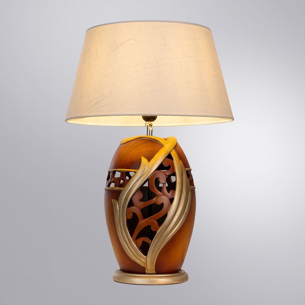 Настольная лампа Arte Lamp A4064LT-1BR E27, 40 Вт, ткань, керамика купить,NaN