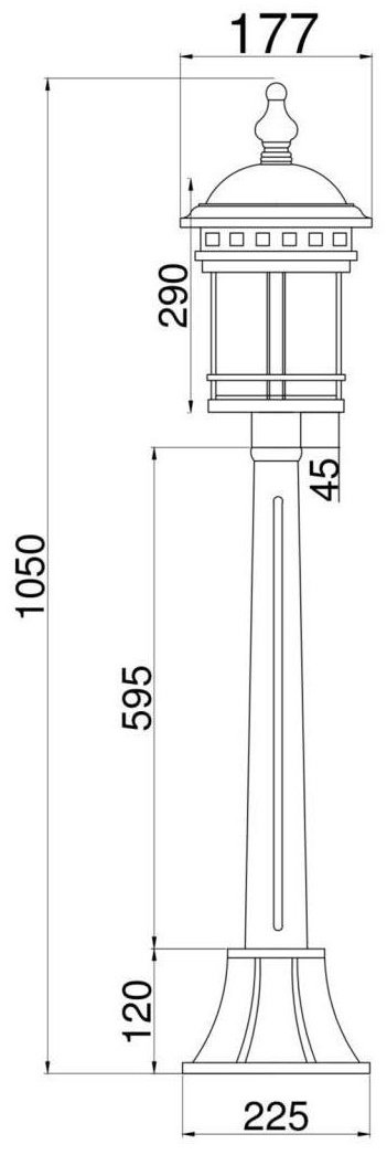 Уличный светильник настольный Maytoni E27 60 Вт 105 см купить,NaN