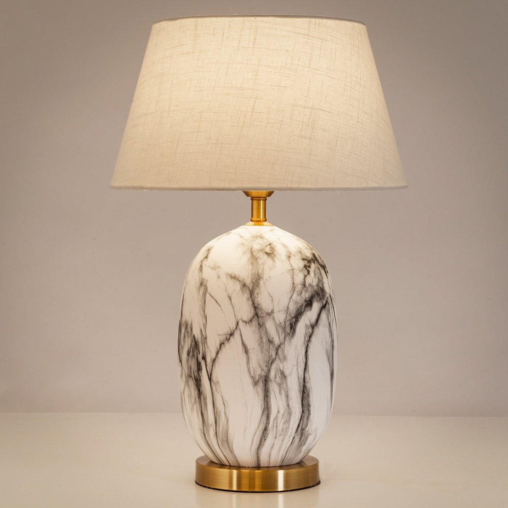 Настольная лампа Arte Lamp SARIN A4061LT-1PB E27, 40 Вт, металл, ткань, керамика купить,NaN