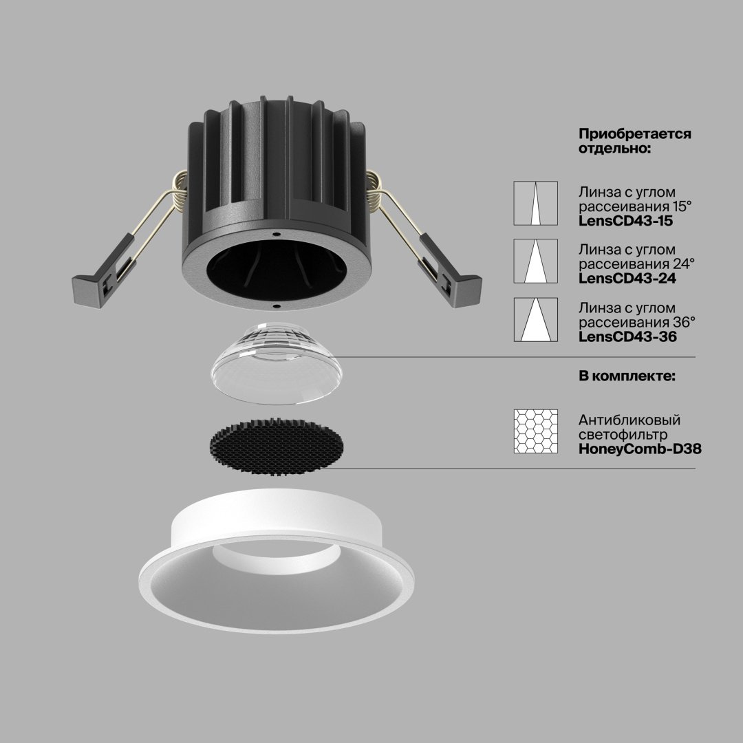 Встраиваемый светильник Technical LED 12 Вт 220 - 240 В DL058-12W2.7K-W купить,NaN