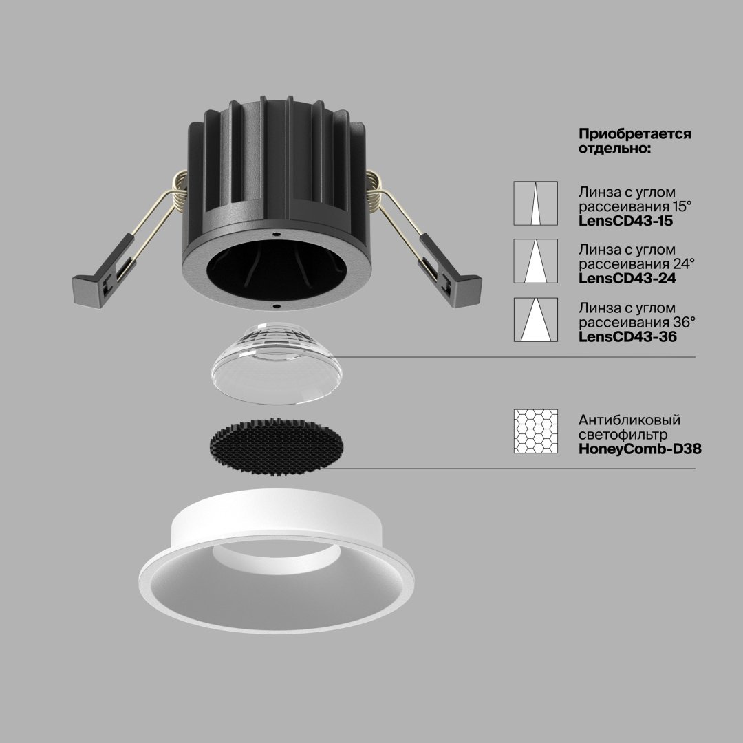 Встраиваемый светильник Technical LED 12 Вт 220 - 240 В DL058-12W2.7K-W купить,NaN
