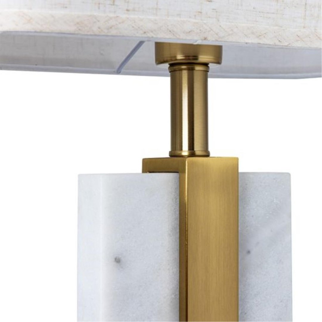 Настольная лампа Arte Lamp VARUM A5055LT-1PB E27, 60 Вт, металл, мрамор, ткань купить,NaN