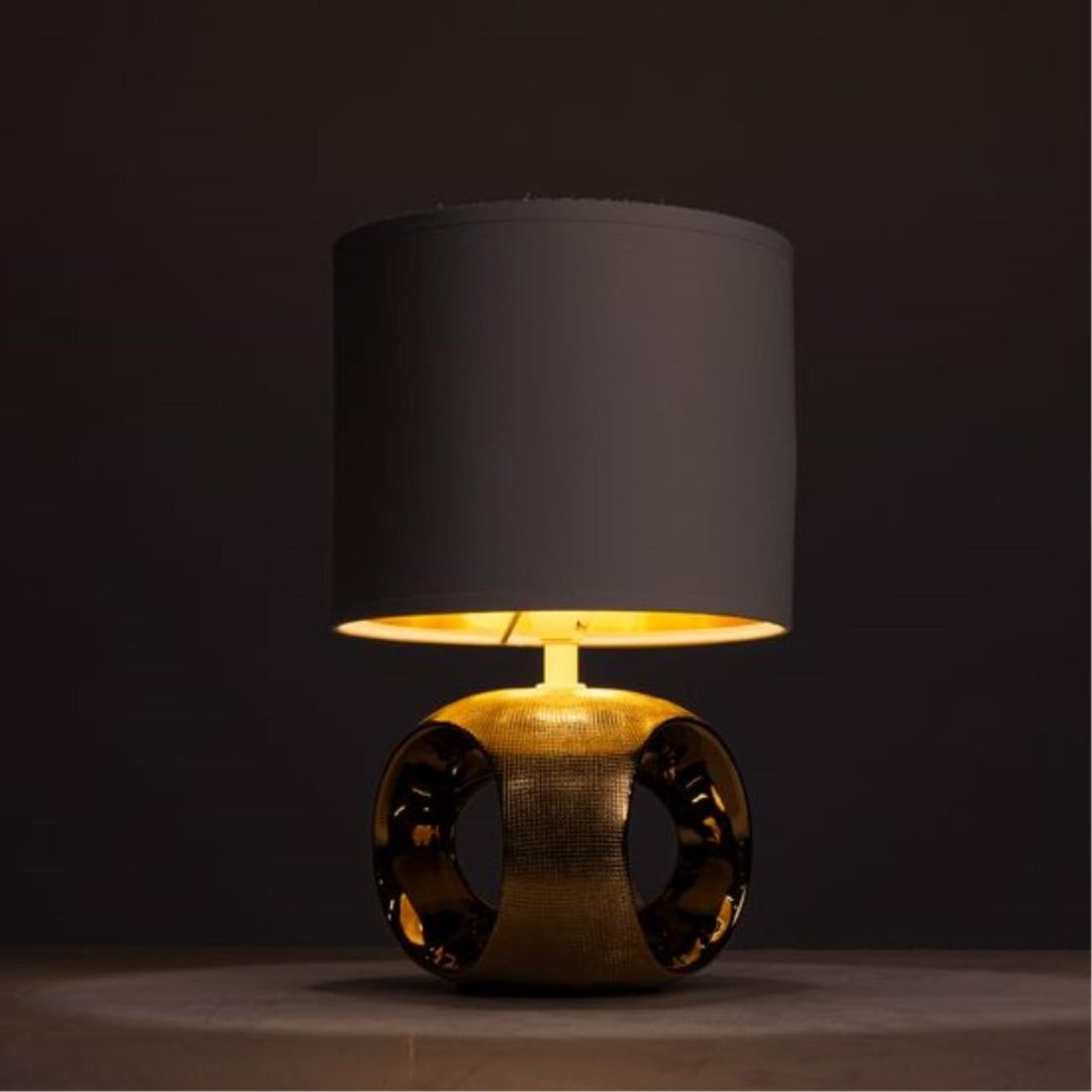 Настольная лампа Arte Lamp ZAURAK ZAURAK A5035LT-1GO Е14, 40 Вт, ткань, керамика купить,NaN