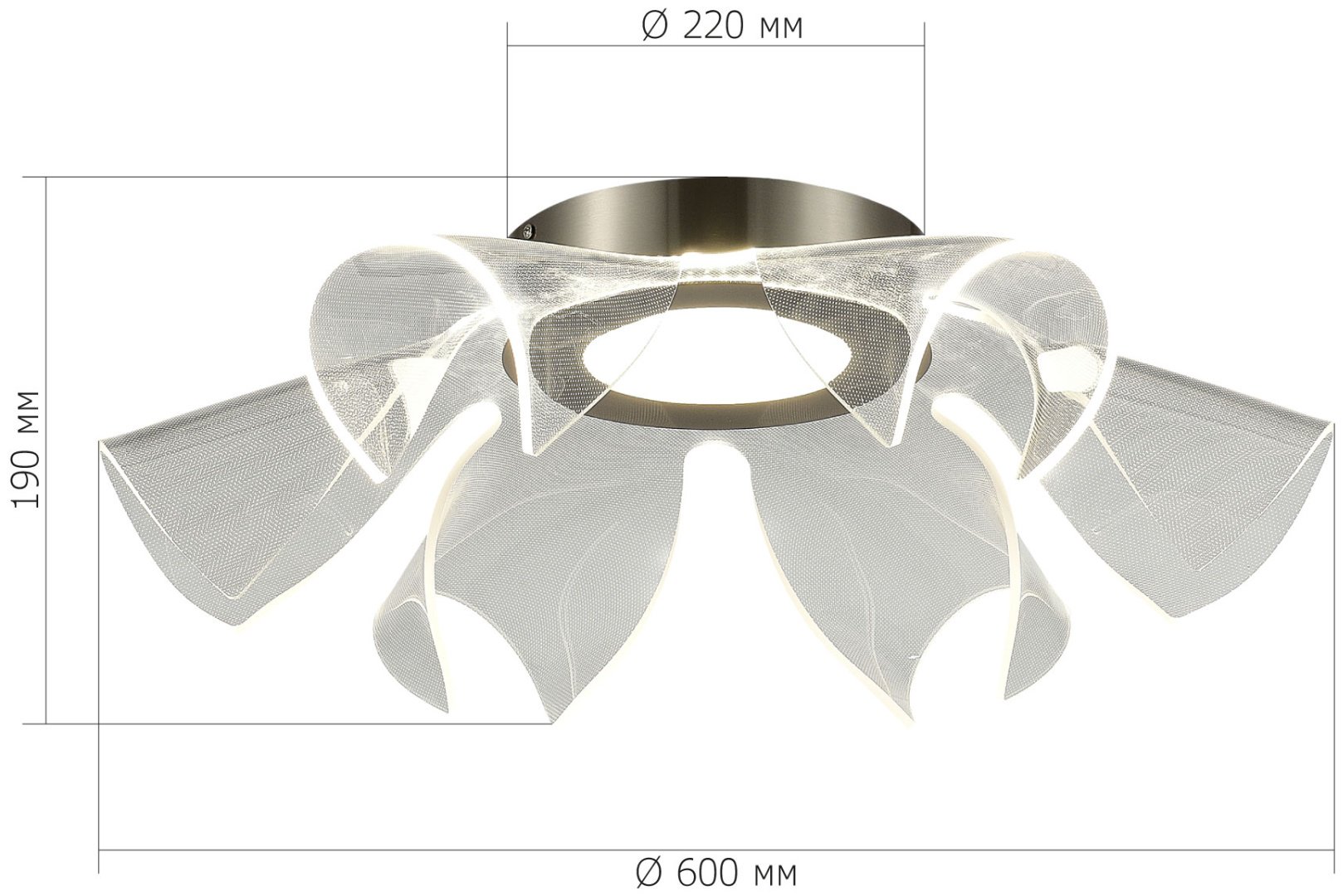 Светильник потолочный ST Luce LED 20 Вт прозрачный купить,NaN