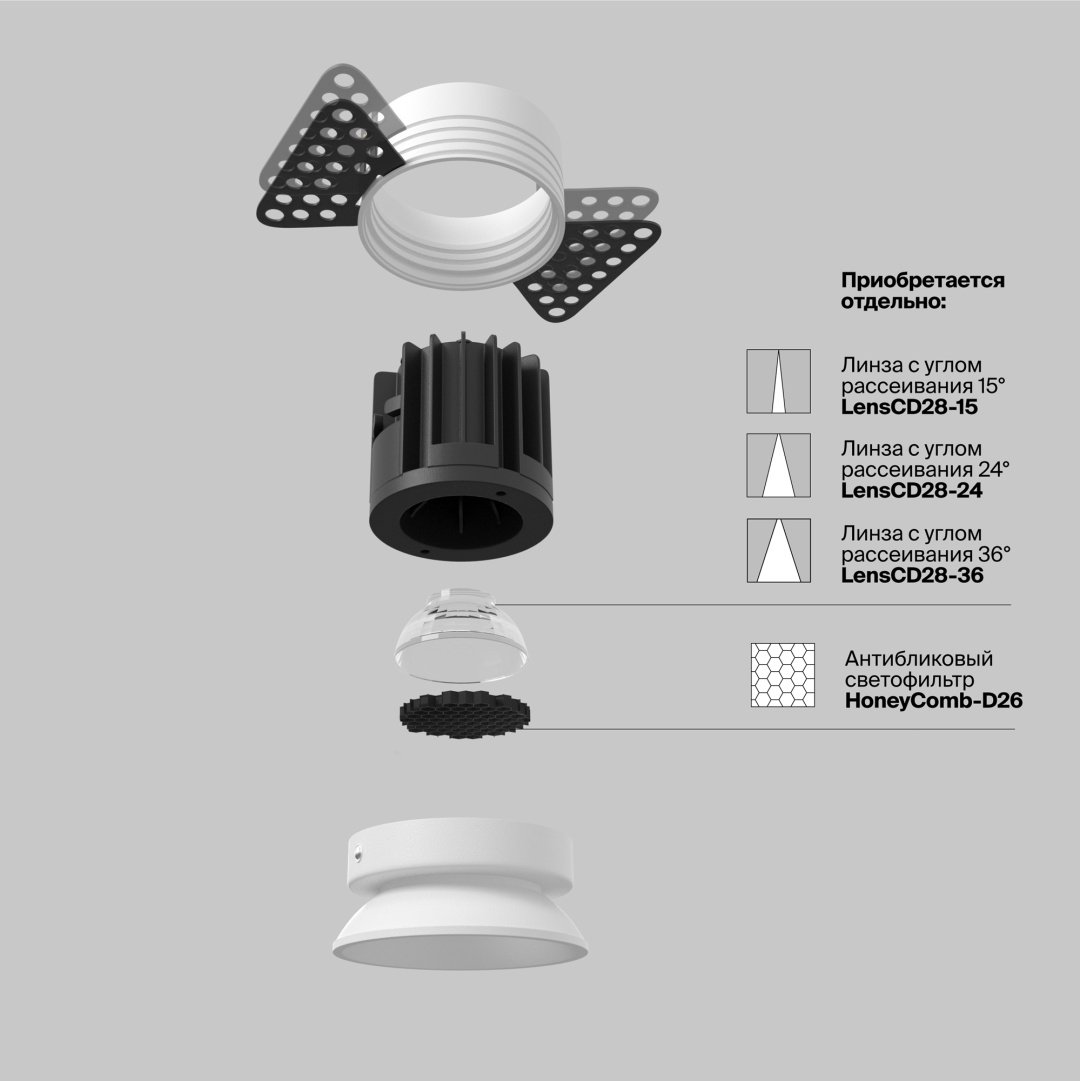 Встраиваемый светильник Technical LED 7 Вт 220 - 240 В DL058-7W2.7K-TRS-W купить,NaN