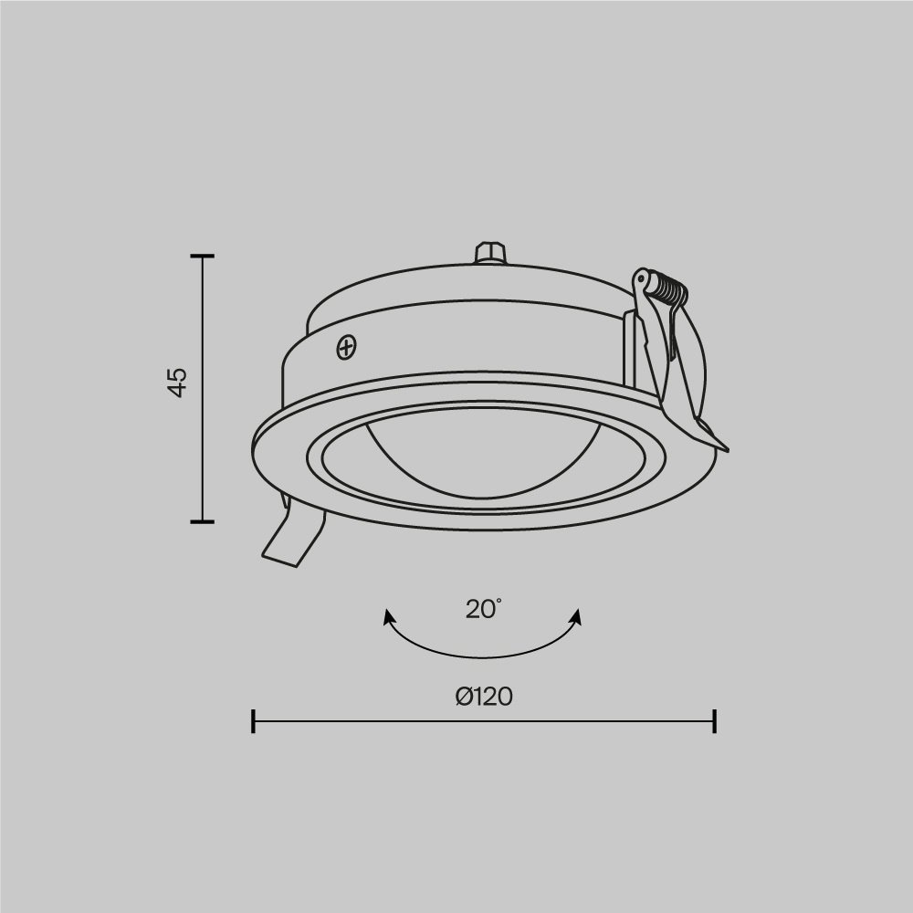 Встраиваемый светильник Technical LED 12 Вт 220 - 240 В DL105-12W4K-W купить,NaN