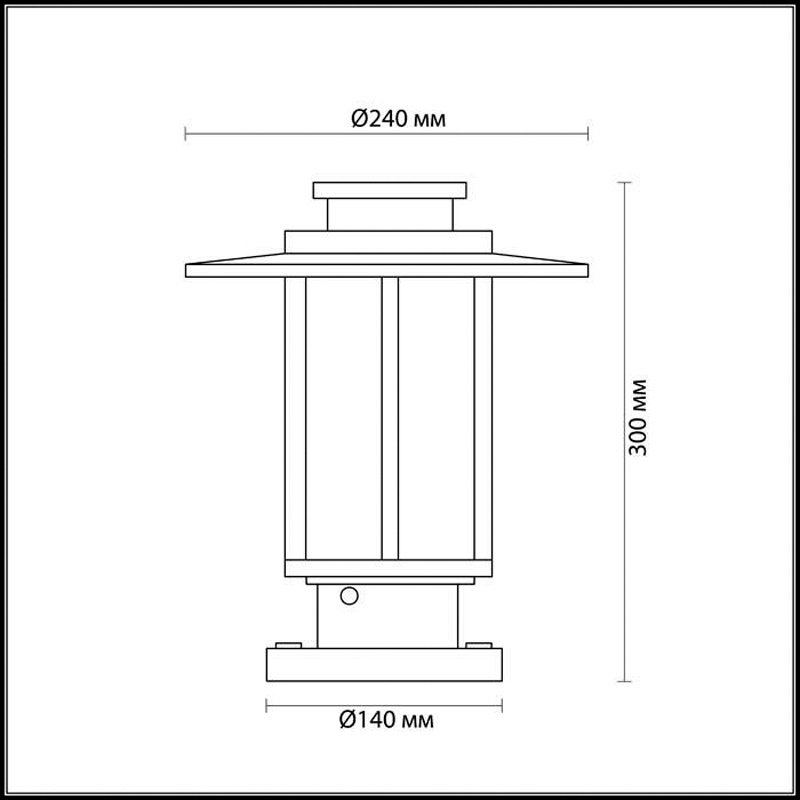 Уличный светильник накладной Odeon Light E27 18 Вт 30 см купить,NaN