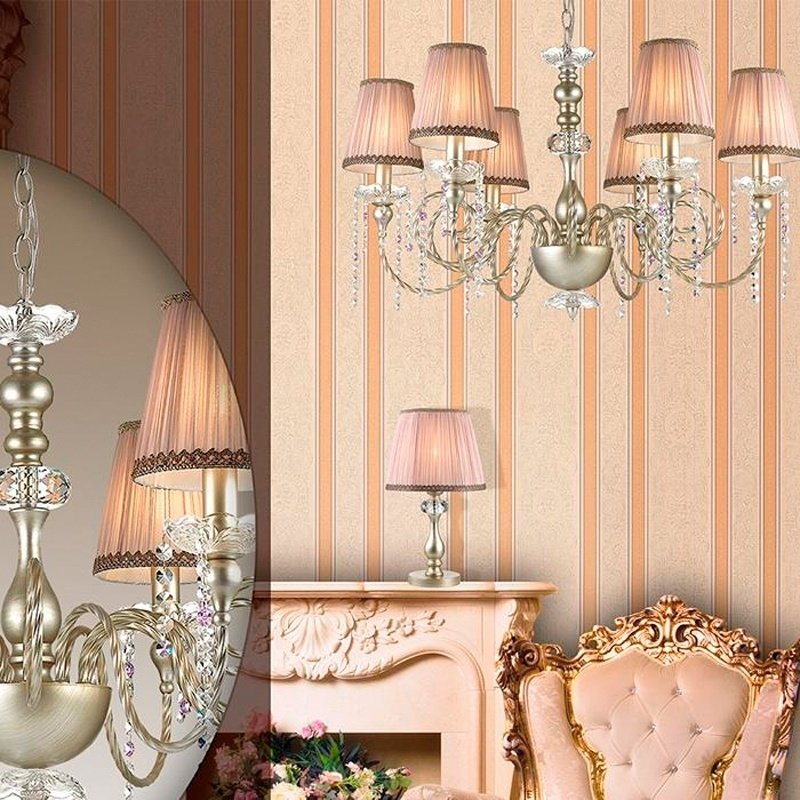 Настольная лампа Odeon Light Aurella 3390/1T E14, 40 Вт, металл, ткань купить,NaN