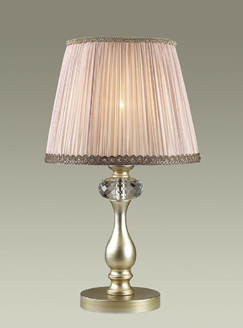 Настольная лампа Odeon Light Aurella 3390/1T E14, 40 Вт, металл, ткань купить,NaN