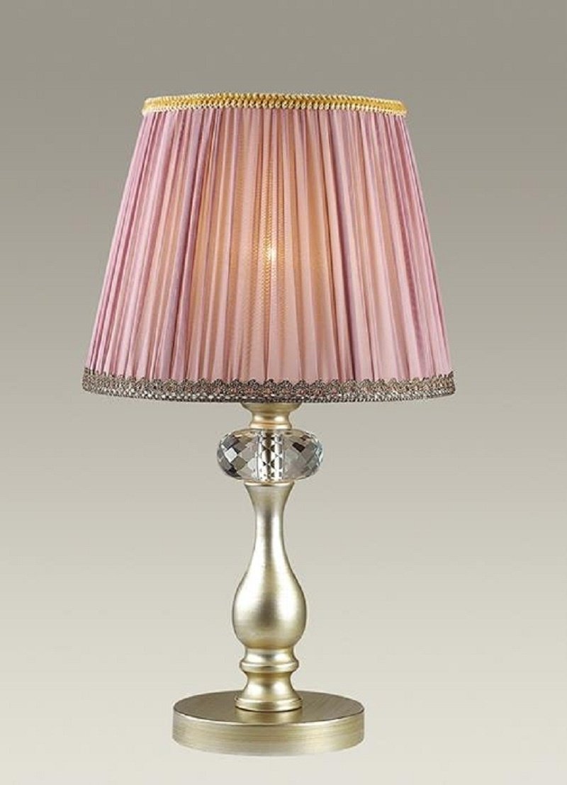 Настольная лампа Odeon Light Gaellori 3393/1T E14, 40 Вт, металл, ткань, стекло купить,NaN