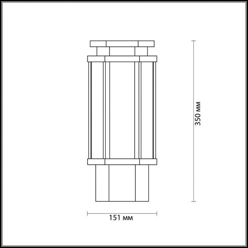 Уличный светильник накладной Odeon Light E27 100 Вт 35 см купить,NaN