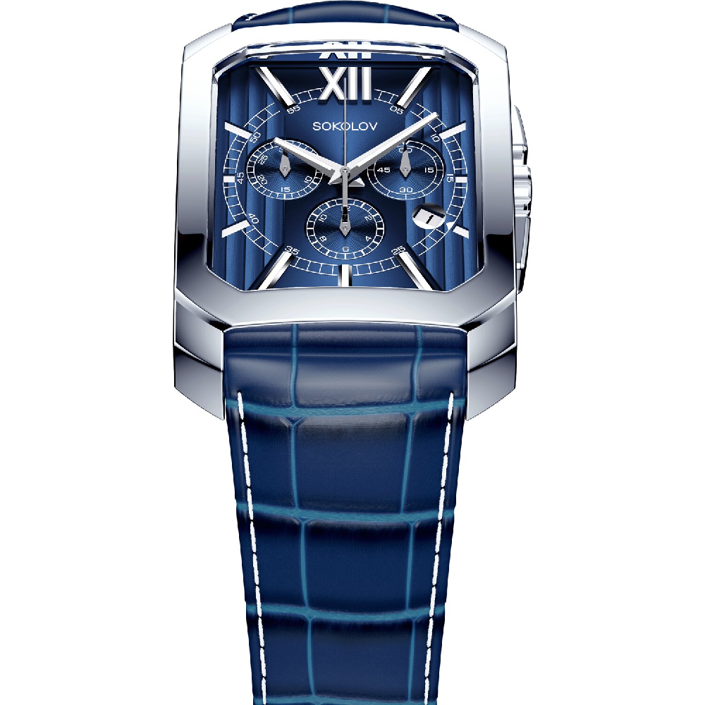 Часы Sokolov 144.30.00.000.03.03.3  54.92 гр Серебро 925 Silver Blue купить,323400