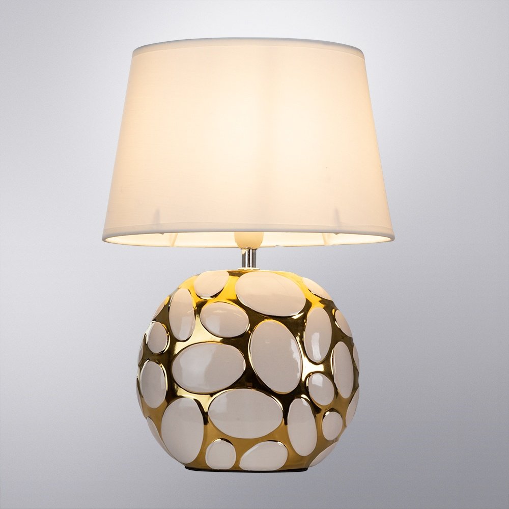 Настольная лампа Arte Lamp A4063LT-1GO E14, 40 Вт, ткань, керамика купить,NaN