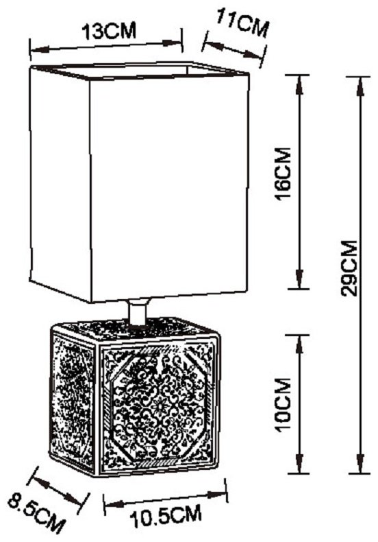 Настольная лампа Arte Lamp A4429LT-1BA E14, 40 Вт, керамика купить,NaN