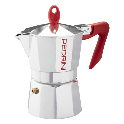 Кофейник Pedrini 9084-0 310 мл серебристо-красный