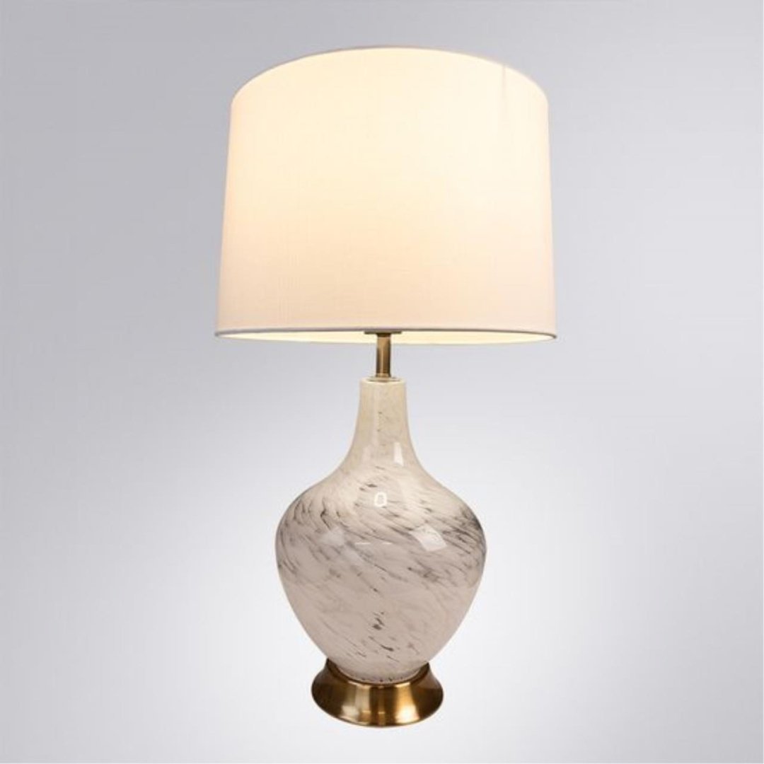 Настольная лампа Arte Lamp SAIPH A5051LT-1PB E27, 60 Вт, металл, ткань, стекло купить,NaN