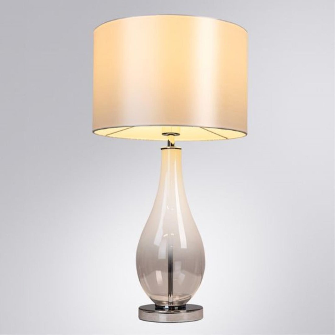 Настольная лампа Arte Lamp NAOS A5043LT-1WH E27, 60 Вт, металл, ткань, стекло купить,NaN