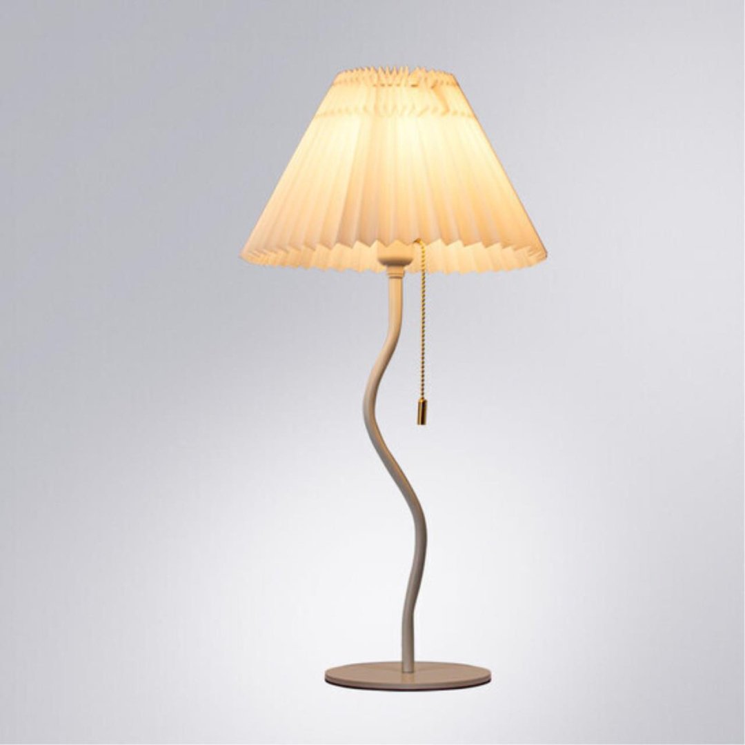 Настольная лампа Arte Lamp AGATHA E27, 15 Вт, металл, ткань купить,NaN