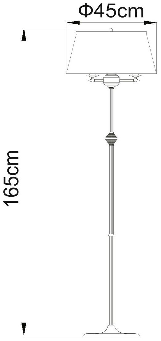 Напольная лампа Arte Lamp ALICE A3579PN-3AB E14, 40 Вт, металл, ткань купить,NaN