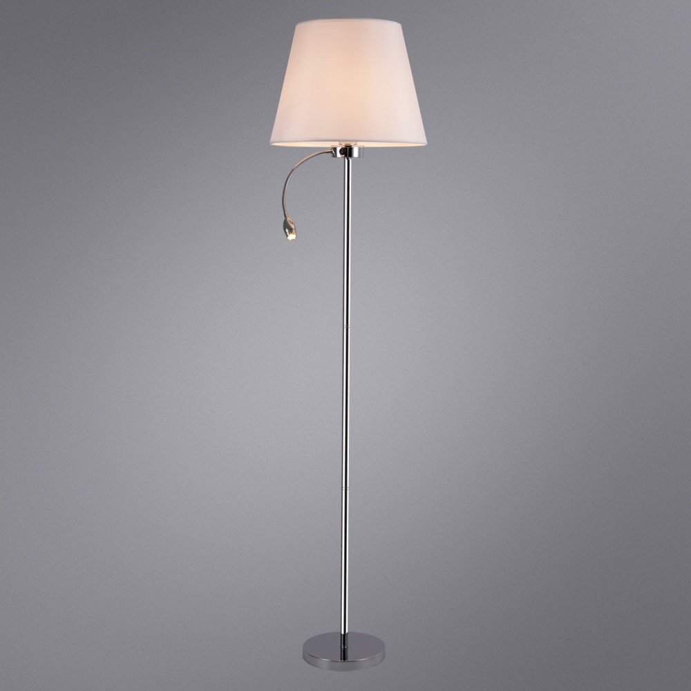 Напольная лампа Arte Lamp ELBA Elba A2581PN-2CC E27, 60 Вт, металл, ткань купить,NaN