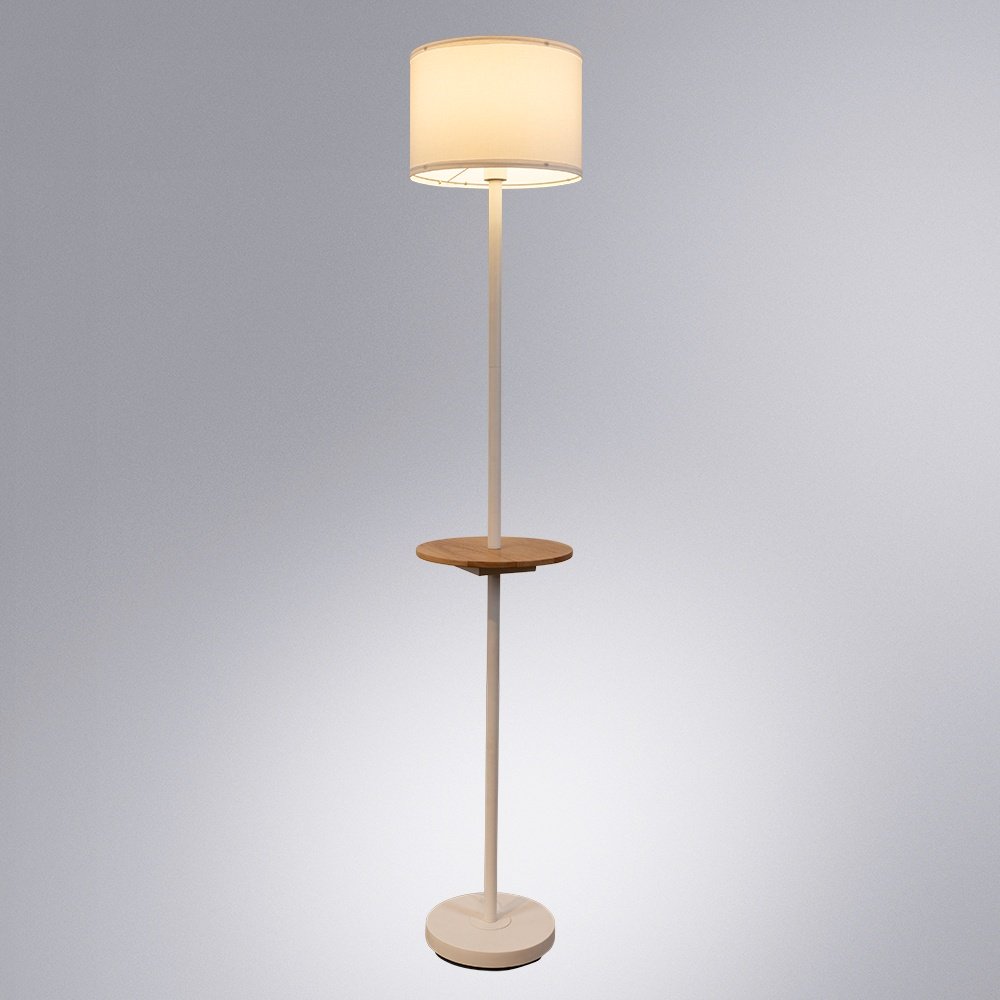 Напольная лампа Arte Lamp COMBO A4056PN-1WH E27, 60 Вт, дерево, металл, ткань купить,NaN
