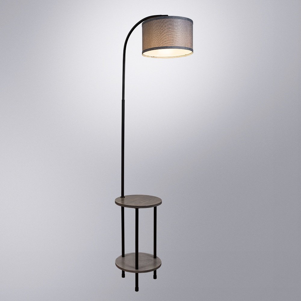 Напольная лампа Arte Lamp COMBO A4055PN-1BK E27, 60 Вт, дерево, металл, ткань купить,NaN