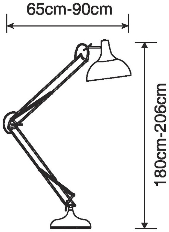 Напольная лампа Arte Lamp GOLIATH A2487PN-1B E27, 60 Вт, металл купить,NaN