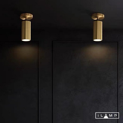 Светильник настенно-потолочный ILAMP GU10 20 Вт золотистый купить,NaN