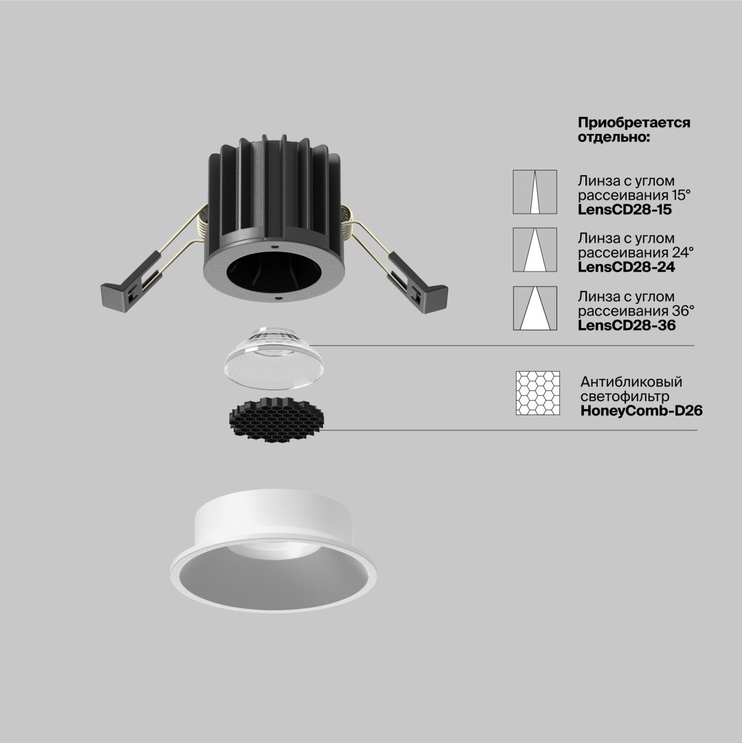 Встраиваемый светильник Technical LED 7 Вт 220 - 240 В DL058-7W2.7K-W купить,NaN