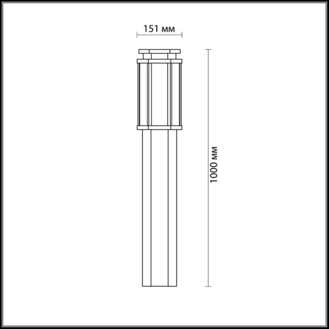 Уличный светильник наземный Odeon Light E27 100 Вт 100 см купить,NaN