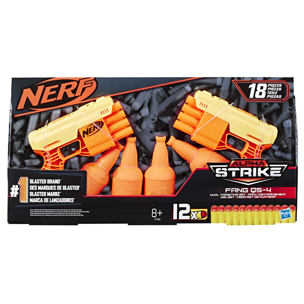 Бластер Hasbro Nerf Alpha Strike Фанг QS-4 Duel E7563EU4 оранжевый купить,NaN