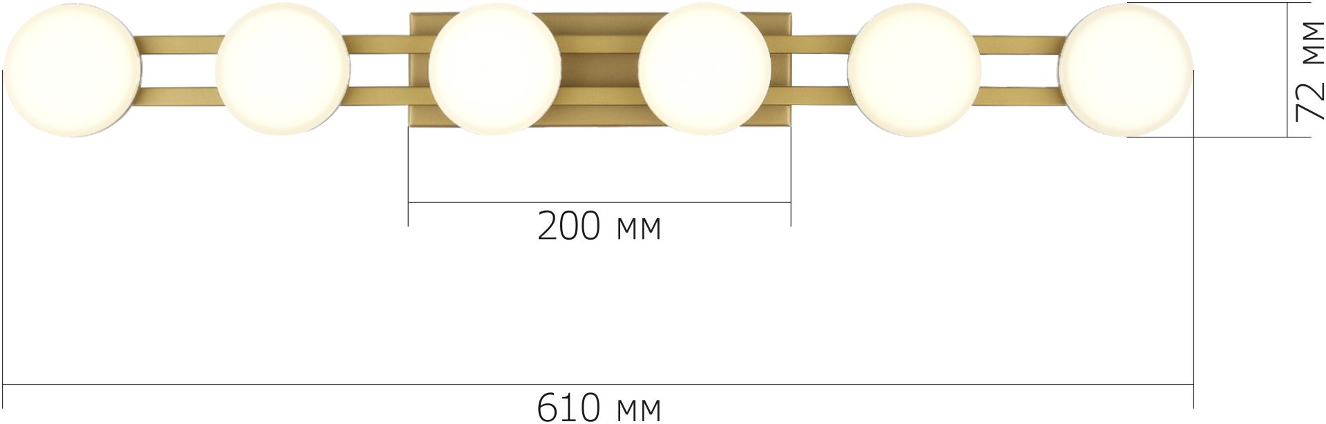 Светильник настенный SVET KZ LED 12 Вт золотистый купить,NaN
