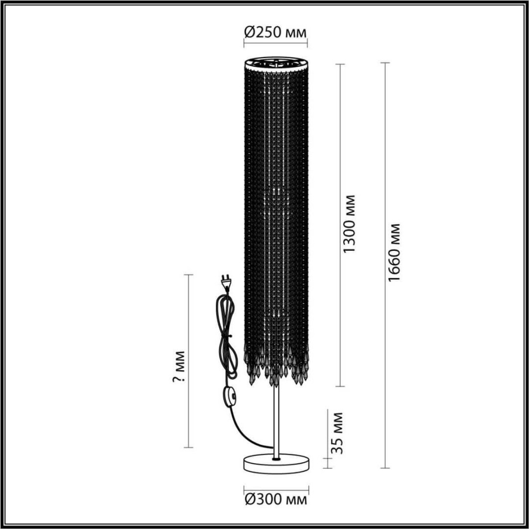Напольная лампа Odeon Light CHOKKA 5028/3F E14, 40 Вт, металл, хрусталь купить,NaN